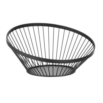 Košík na ovoce kulatý šikmý černý, HENDI, ⌀280x(H)130mm | 427088